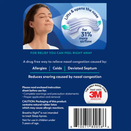 BREATHE RIGHT CLEAR X10 STRIPS