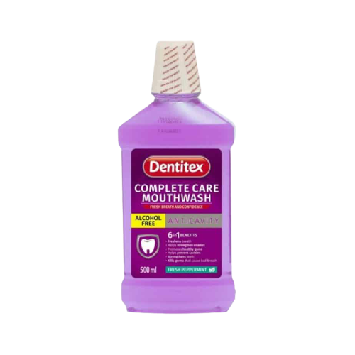 Dentitex Mouthwash Fresh Pepermint 500ml -Alcohol Free