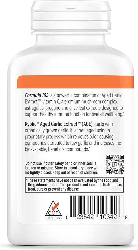 Kyolic Aged Garlic Extract Formula 103 Immune Support