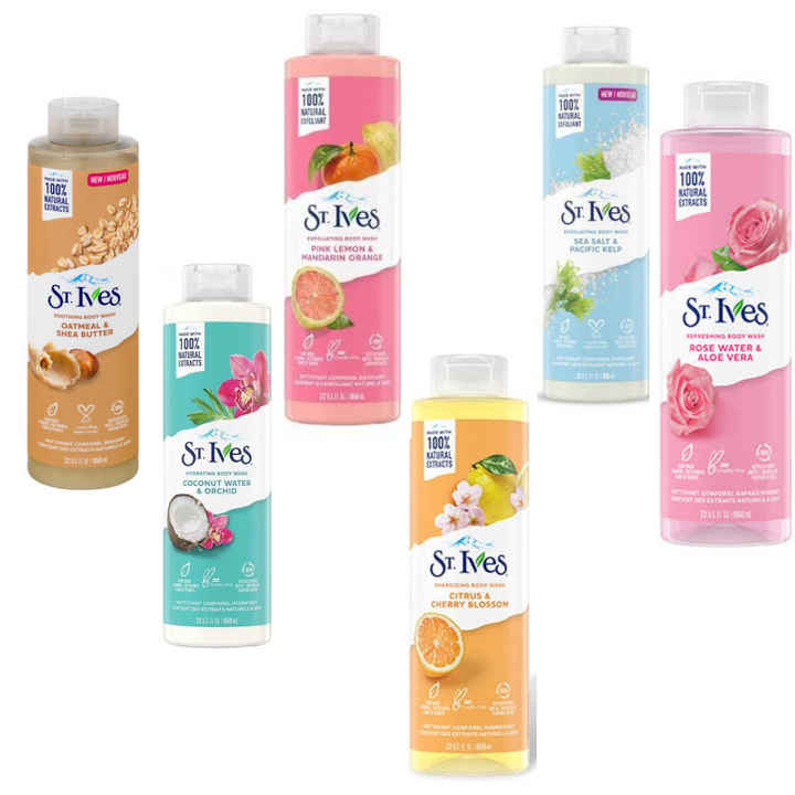 ST. IVES EXFOLIATING BODY WASH (FRESH PEACH & JASMINE)