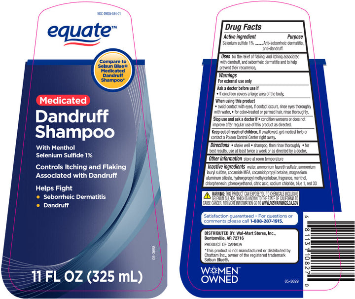 Equate Medicated Dandruff Shampoo