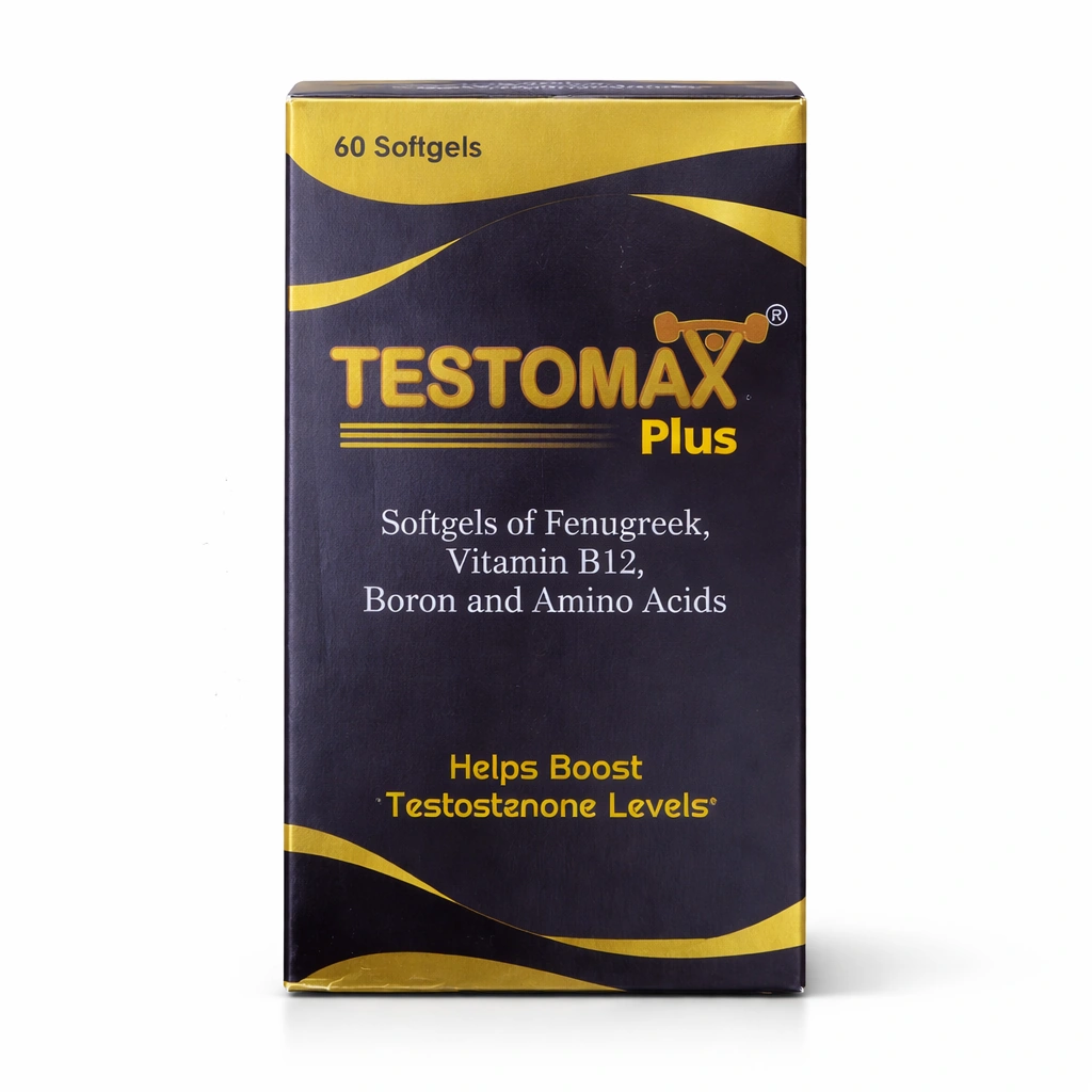 Testomax Plus Fenugreek, Vitamin B12, Boron and Amino Acids Softgels x 60 Softgels