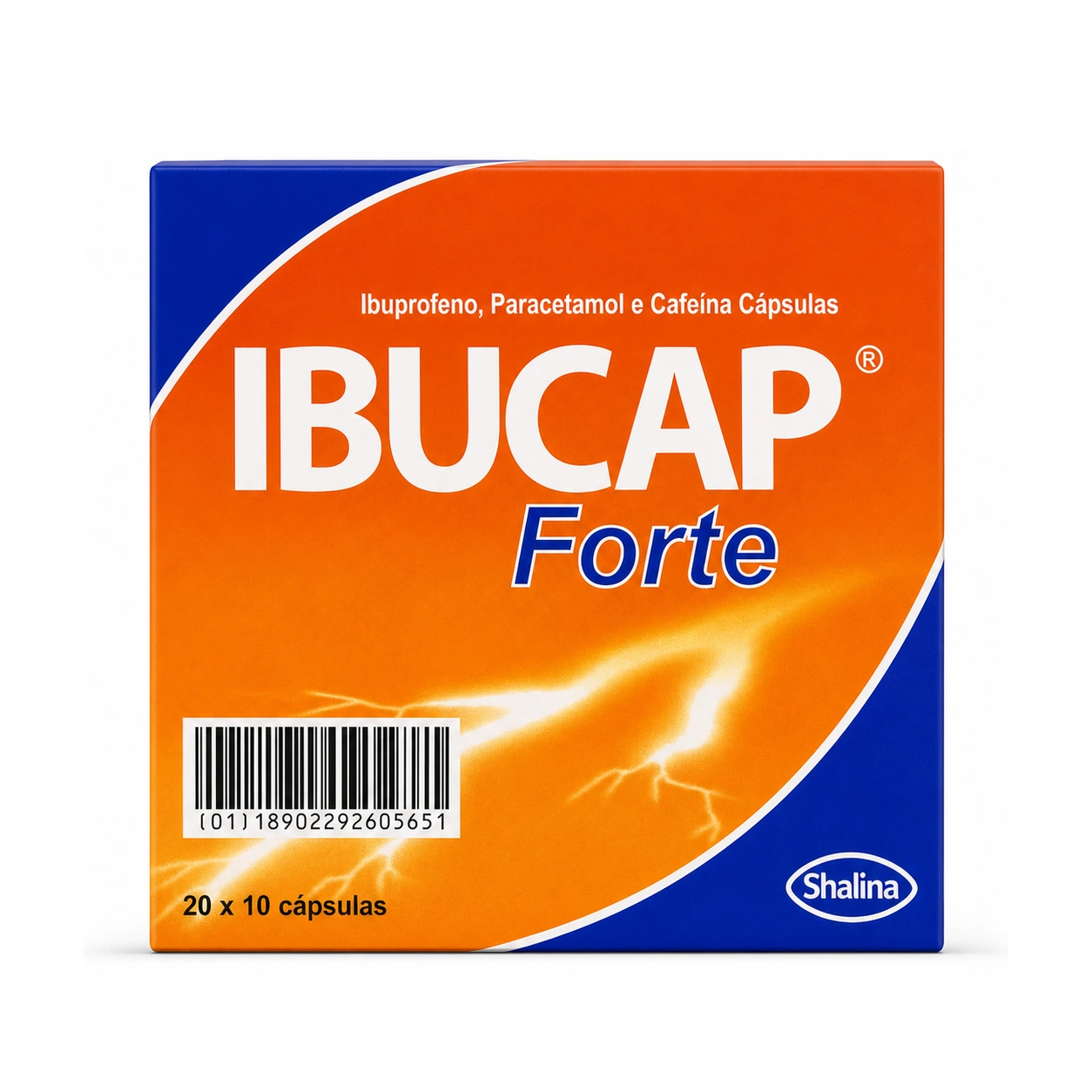 Ibucap Forte Ibuprofen 400 mg + Paracetamol 325 mg + Caffeine 30 mg Capsules x 200 Capsules