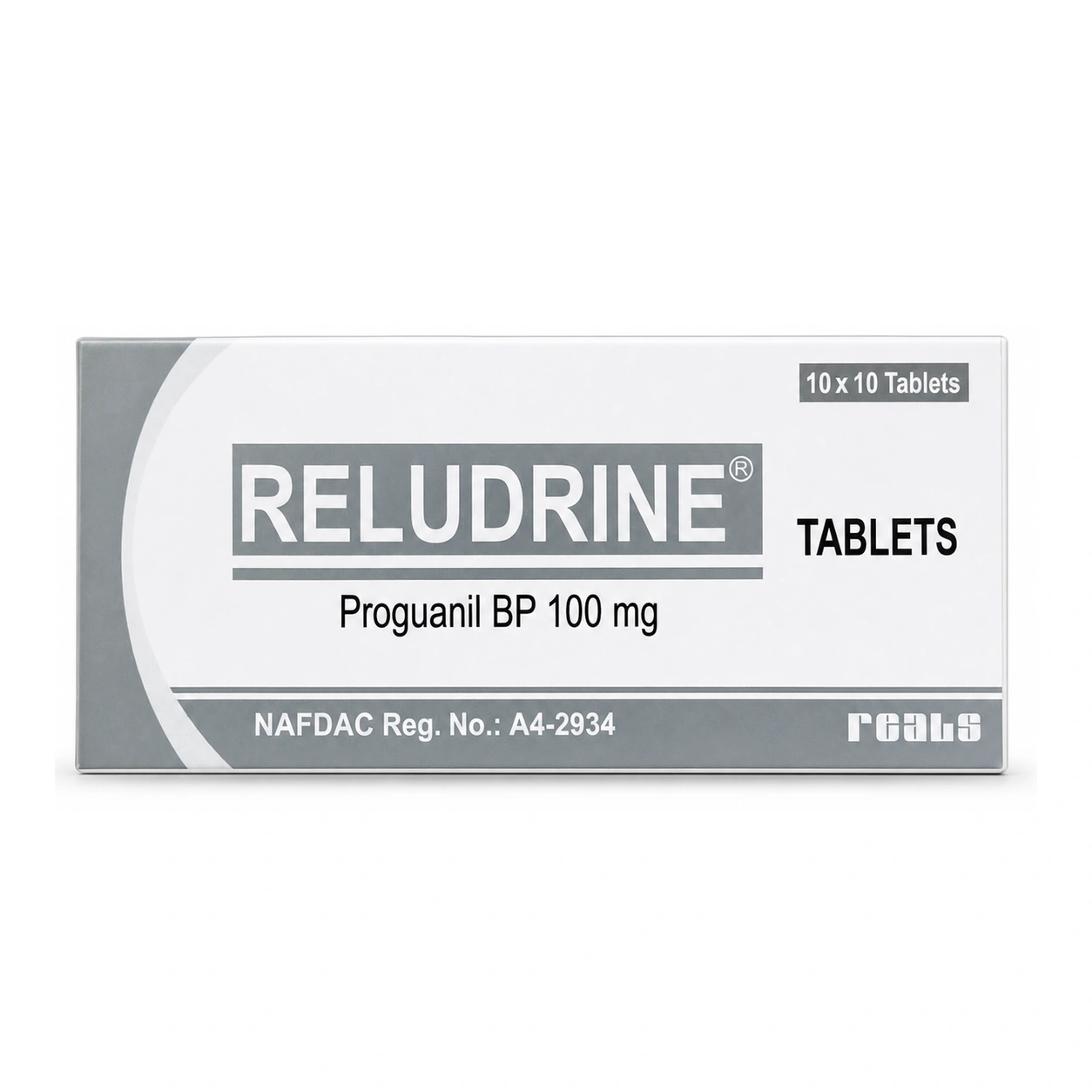 Reludrine Proguanil Hydrochloride BP 100 mg Uncoated Tablets x 10 x 10 Tablets
