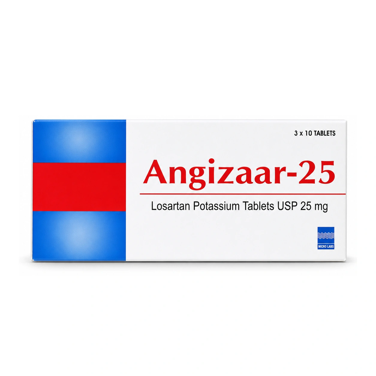 Angizaar-25 Losartan Potassium 25 mg Film-Coated Tablets x 30 Tablets