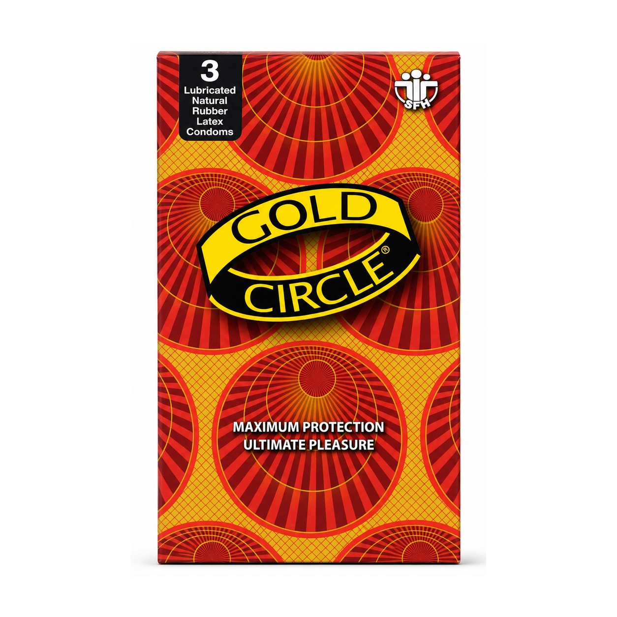 Gold Circle Classic Lubricated Natural Rubber Latex Condoms x 3 Condoms