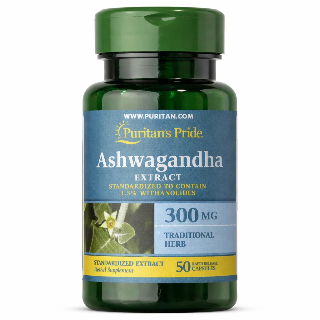 Puritan's Pride Ashwagandha Standardized Extract 300 mg Rapid Release Capsules x 50 Capsules