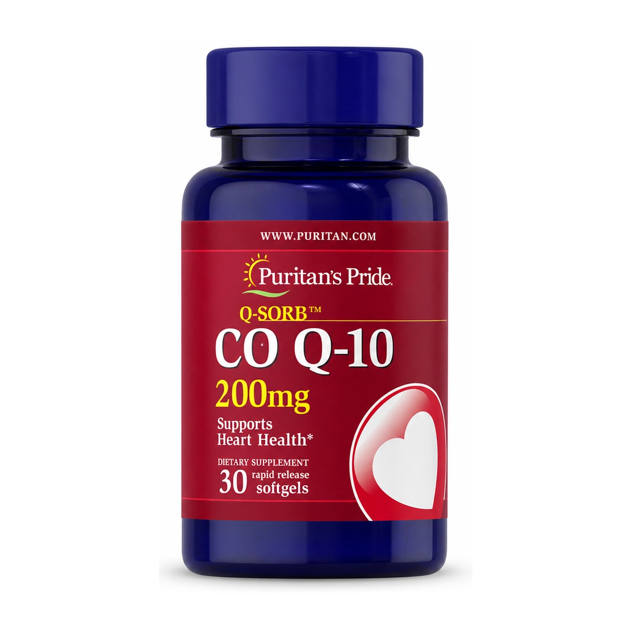 Puritan's Pride Q-SORB Co Q-10 200 mg Rapid Release Softgels x 30 Softgels