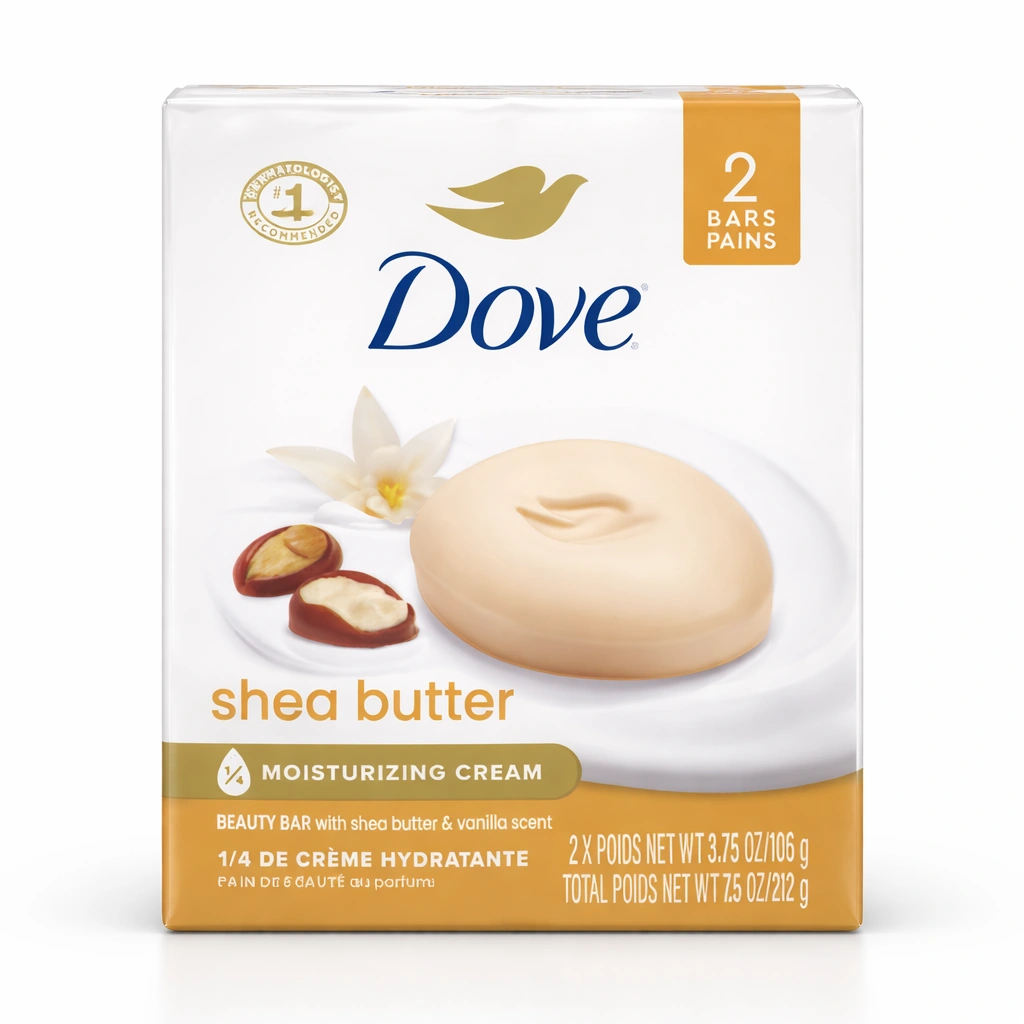 Dove Shea Butter & Vanilla Beauty Bar 106 g Cream x 2 Bars