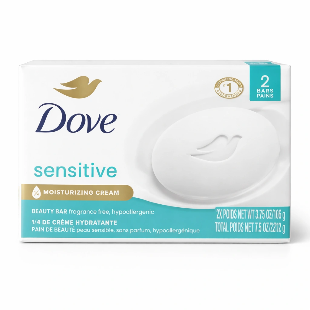 Dove Sensitive Skin Beauty Bar 106 g Cream x 2 Bars