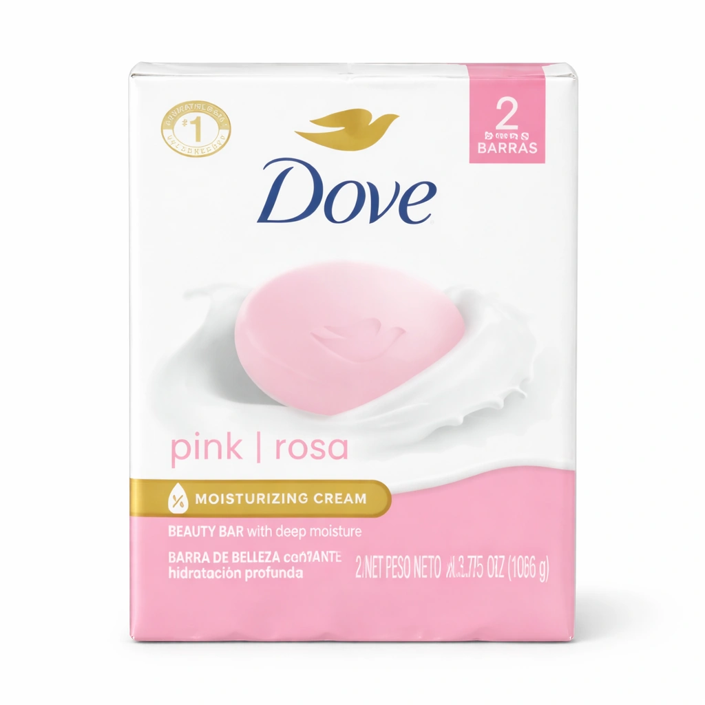 Dove Pink Beauty Bar Cream x 2 Bars