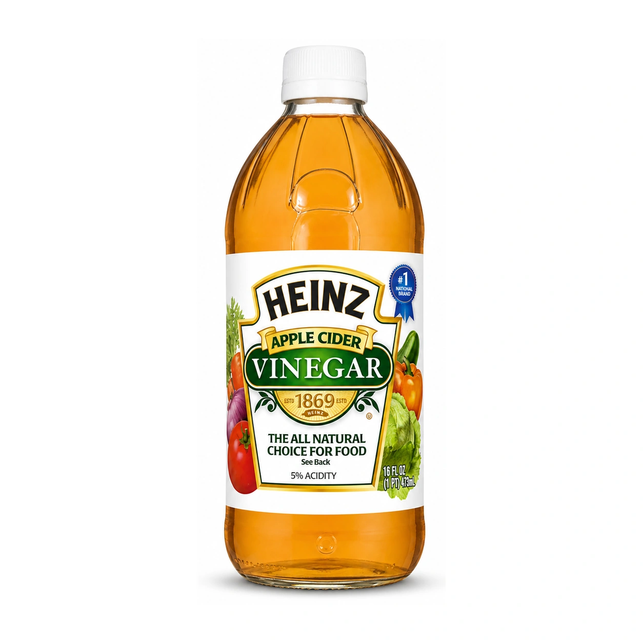 Heinz All Natural Apple Cider Vinegar with 5% Acidity 16 fl oz (473 ml)