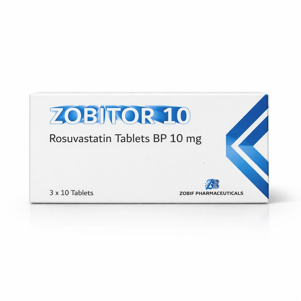 Zobitor Rosuvastatin 10 mg Film-Coated Tablets x 30 Tablets
