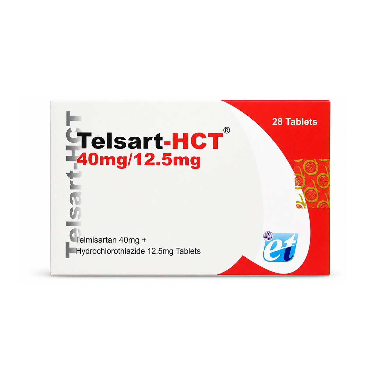 Telsart-HCT Telmisartan 40 mg + Hydrochlorothiazide 12.5 mg Tablets x 28 Tablets