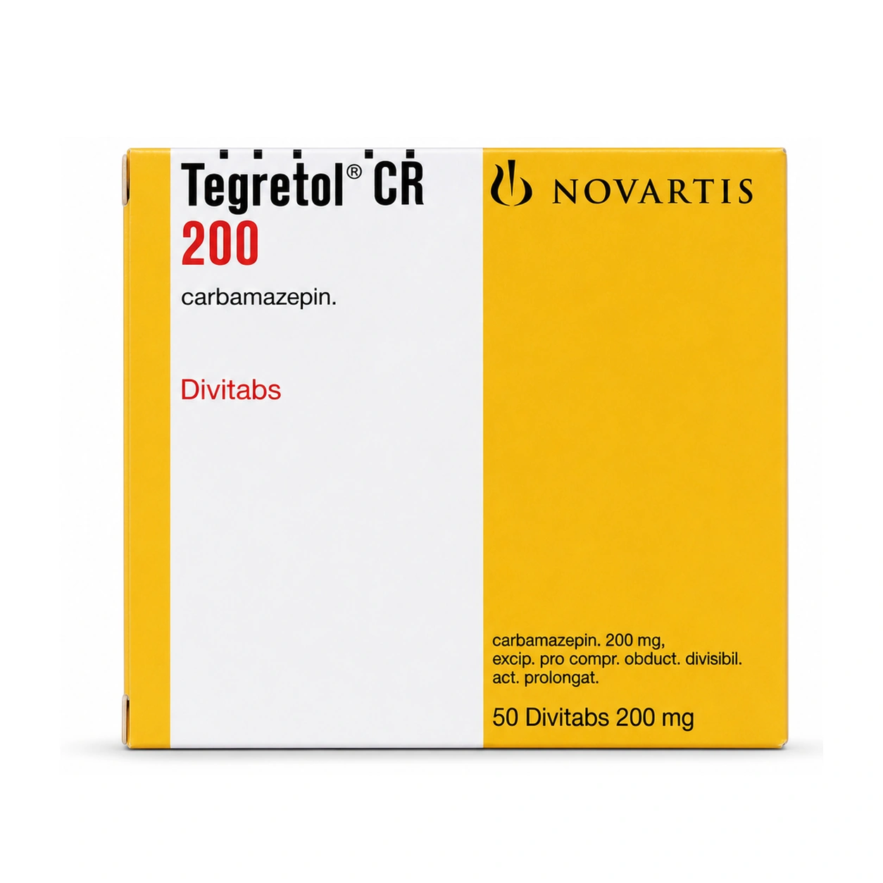 Tegretol CR Carbamazepine 200 mg Modified-Release Divitabs x 50 Film-Coated Tablets x 50 Tablets
