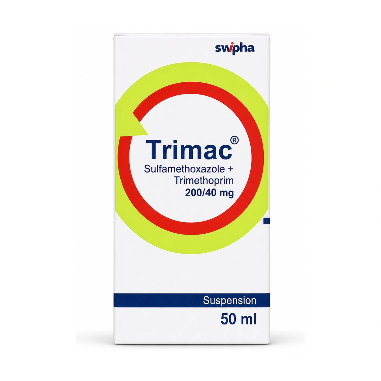 Trimac Co-trimoxazole Sulfamethoxazole 200 mg + Trimethoprim 40 mg/5 ml Suspension 50 ml