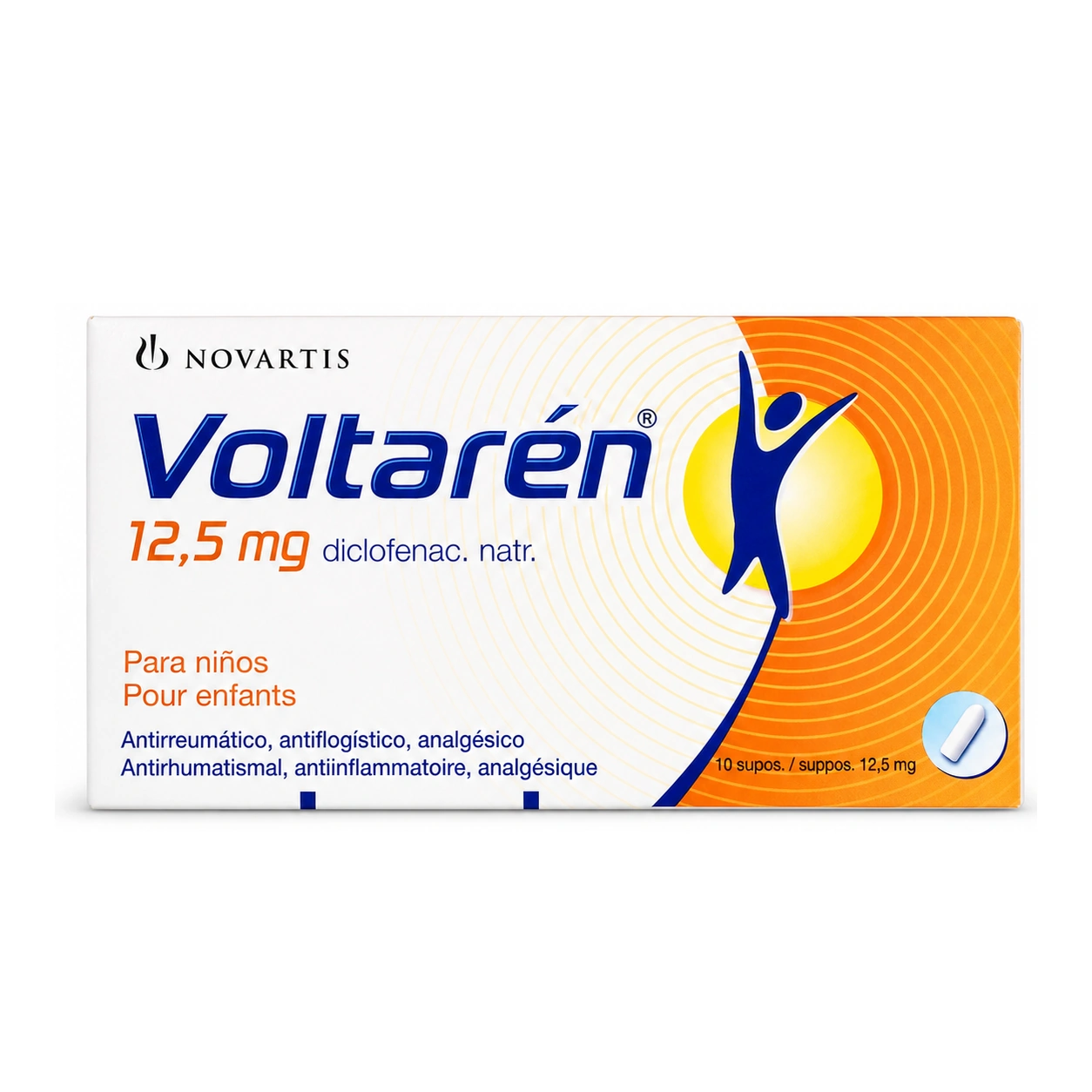 Voltaren Diclofenac Sodium 12.5 mg Suppositories x 10 Suppositories