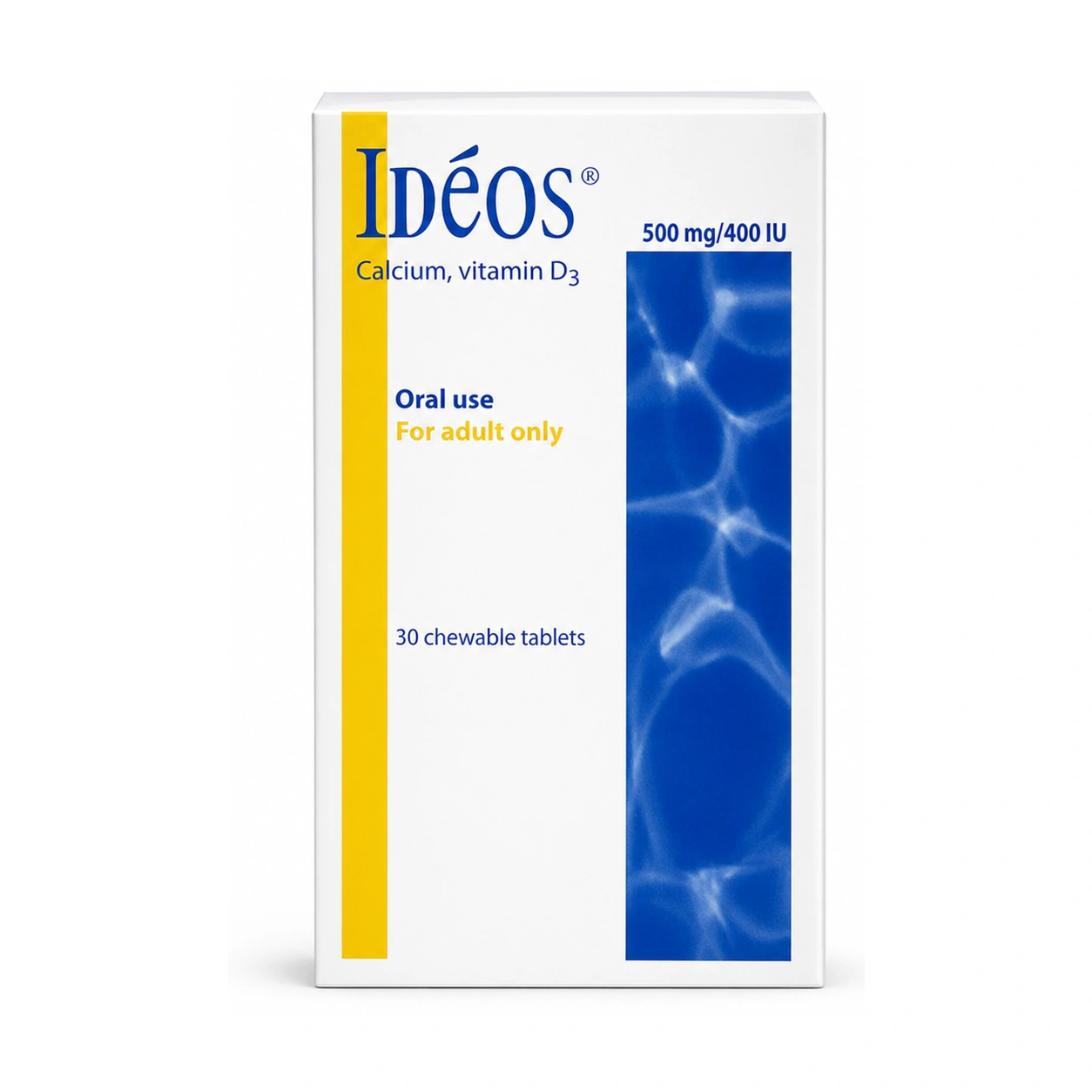Idéos Calcium + Vitamin D3 500 mg/400 IU Chewable Tablets x 30 Tablets
