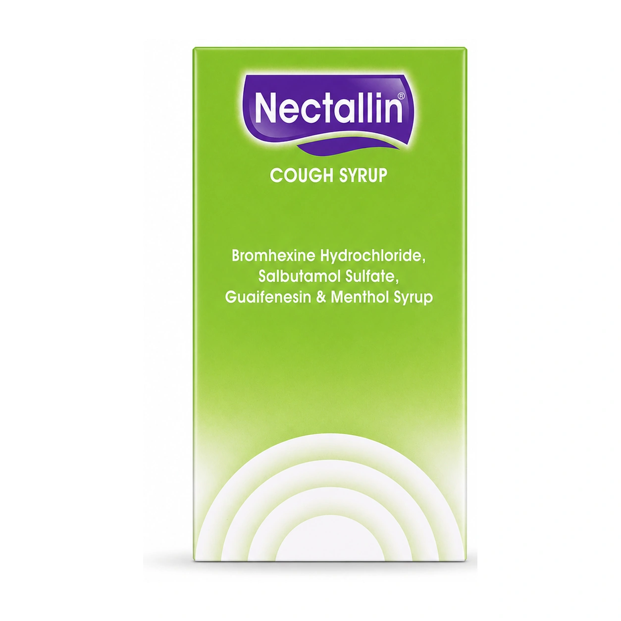 Nectallin Bromhexine Hydrochloride + Salbutamol Sulfate + Guaifenesin + Menthol Cough Syrup 100 ml
