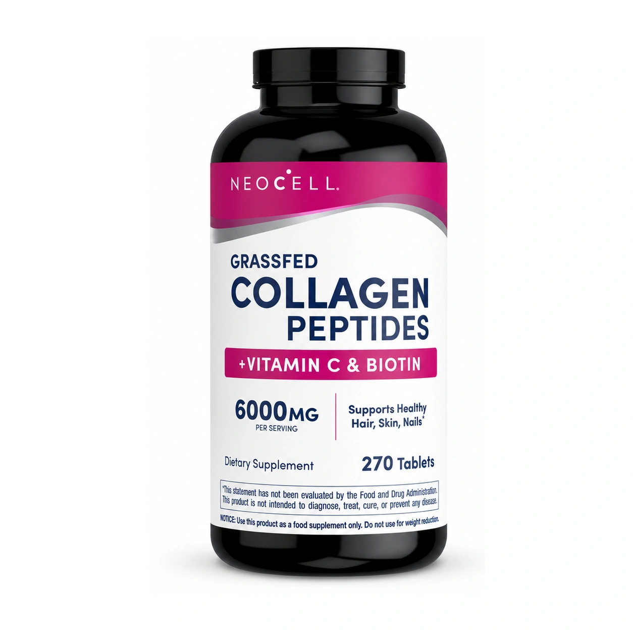 NeoCell Grassfed Collagen Peptides + C & Biotin 6000 mg x 270 Tablets