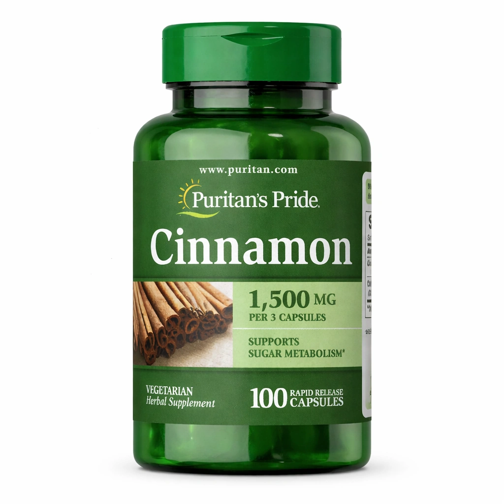 Puritan's Pride Cinnamon 500 mg Rapid Release Capsules x 100 Capsules