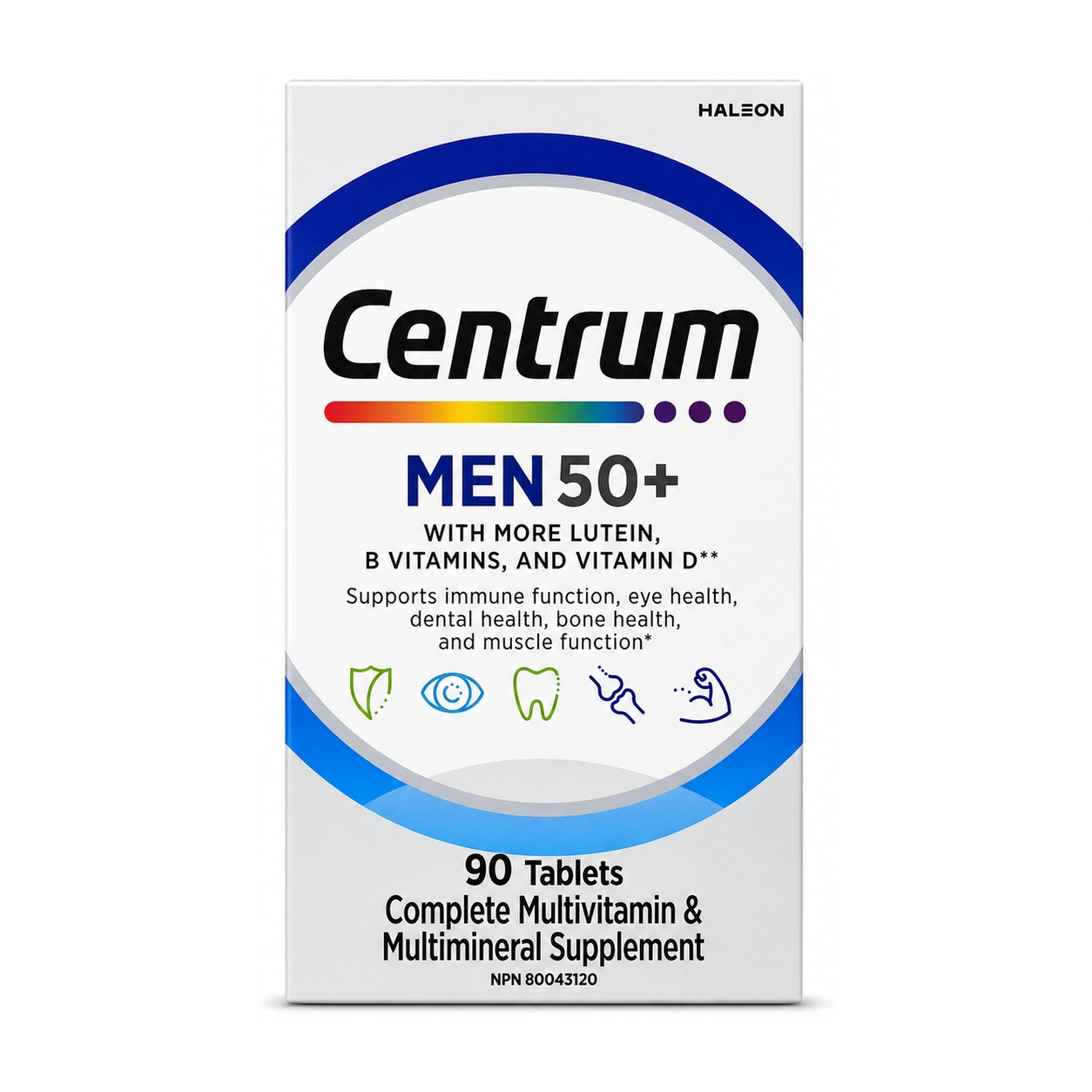 Centrum Men 50+ Complete Multivitamin & Multimineral Supplement x 90 Tablets