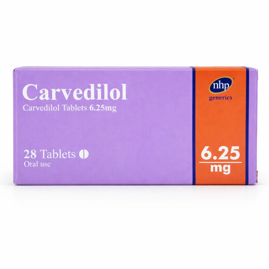 NHP Generics Carvedilol Tablets 6.25 mg x 28 Tablets