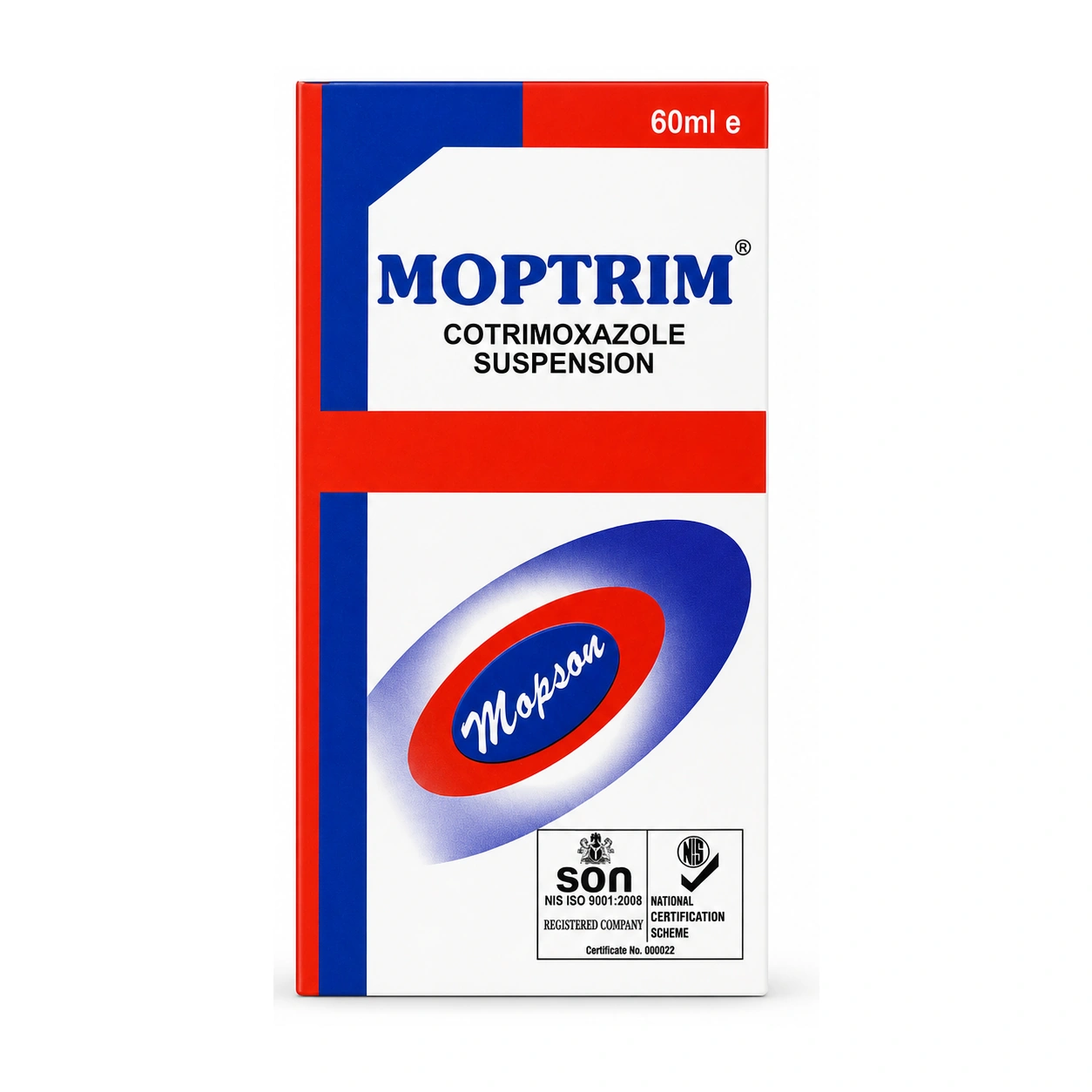 Moptrim Cotrimoxazole Oral Suspension 200 mg/40 mg per 5 ml 60 ml