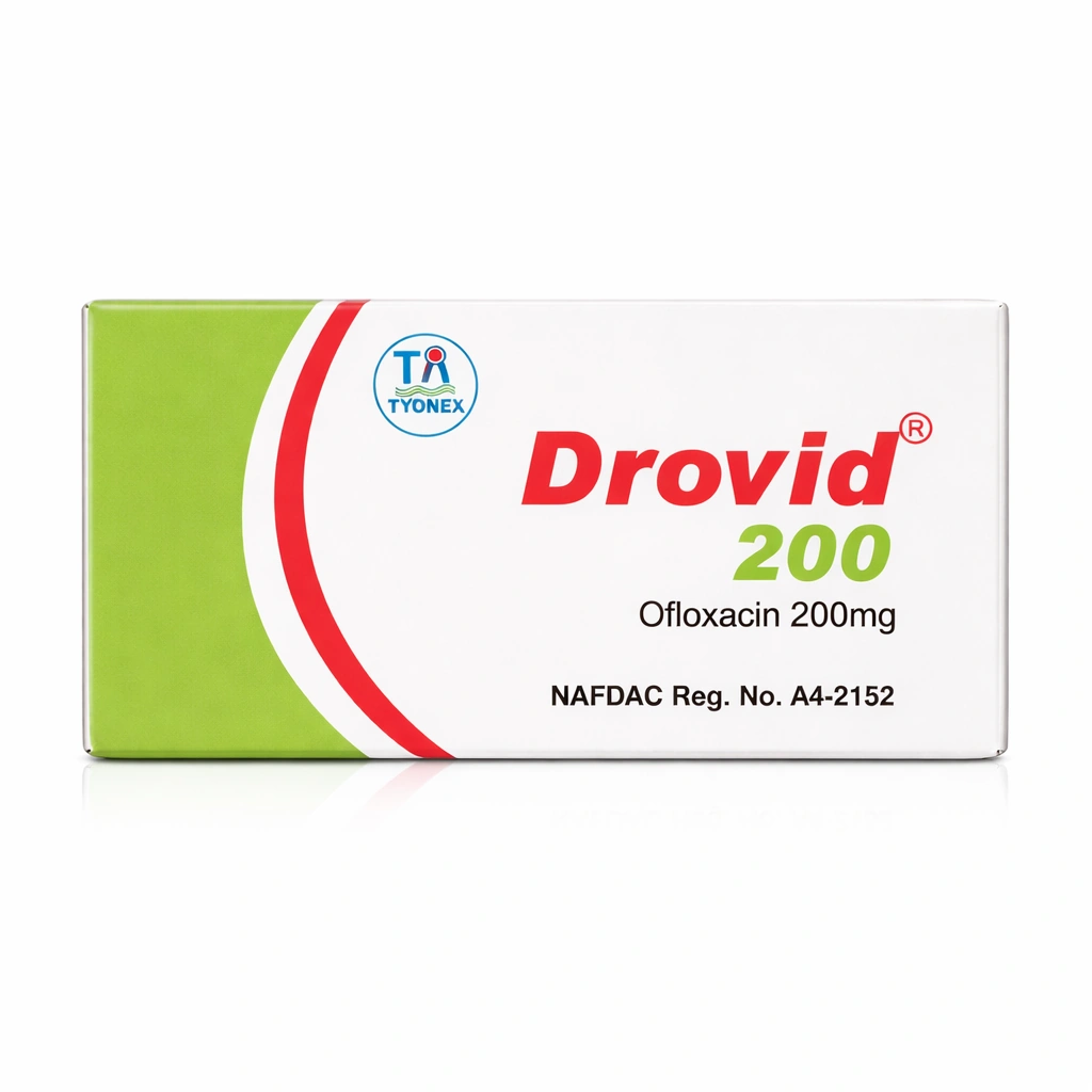 Drovid Ofloxacin 200 mg Tablets x 10 Tablets