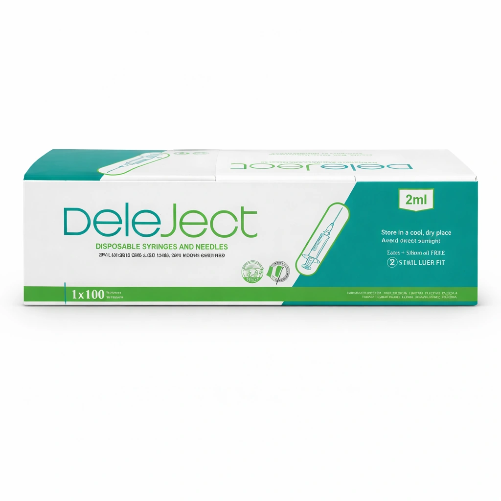 Deleject Disposable Syringes and Needles 2 ml x 100 Syringes
