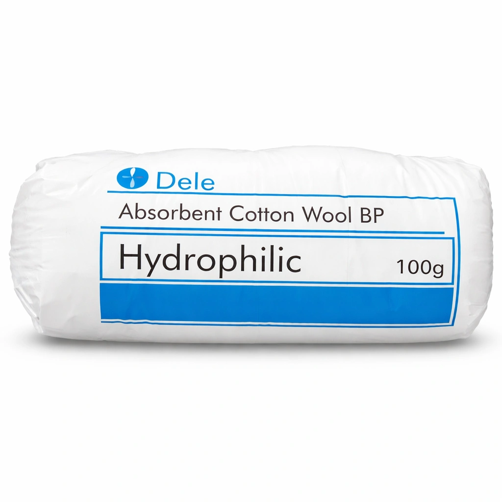 Dele Absorbent Cotton Wool BP Hydrophilic 100 g