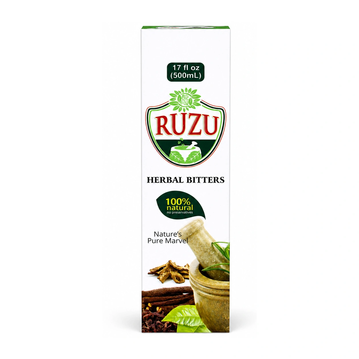 Ruzu Herbal Bitters Liquid Dietary Supplement 500 ml