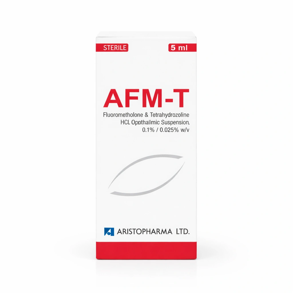 AFM-T Fluorometholone + Tetrahydrozoline HCl Ophthalmic Suspension 0.1%/0.025% 5 ml