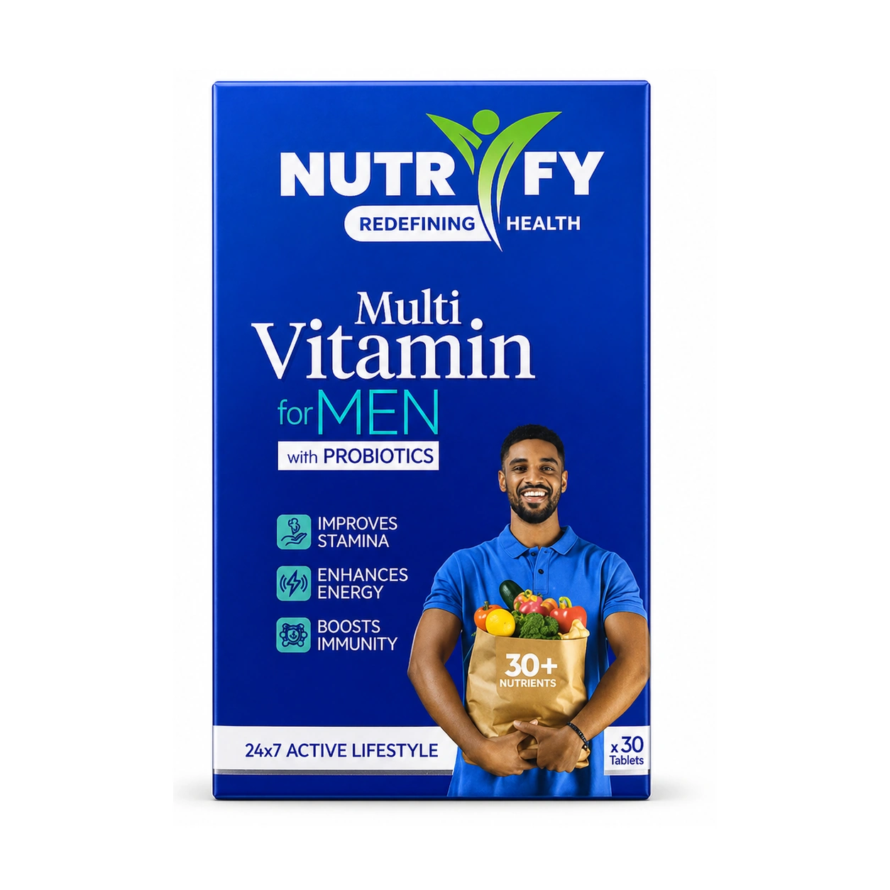 Nutrify Multivitamin for Men with Probiotics x 30 Tablets