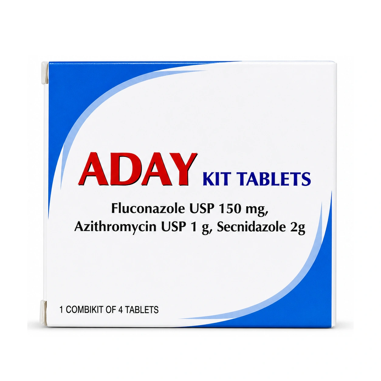 Aday Kit Fluconazole 150 mg + Azithromycin 1 g + Secnidazole 1 g Combikit x 4 Tablets