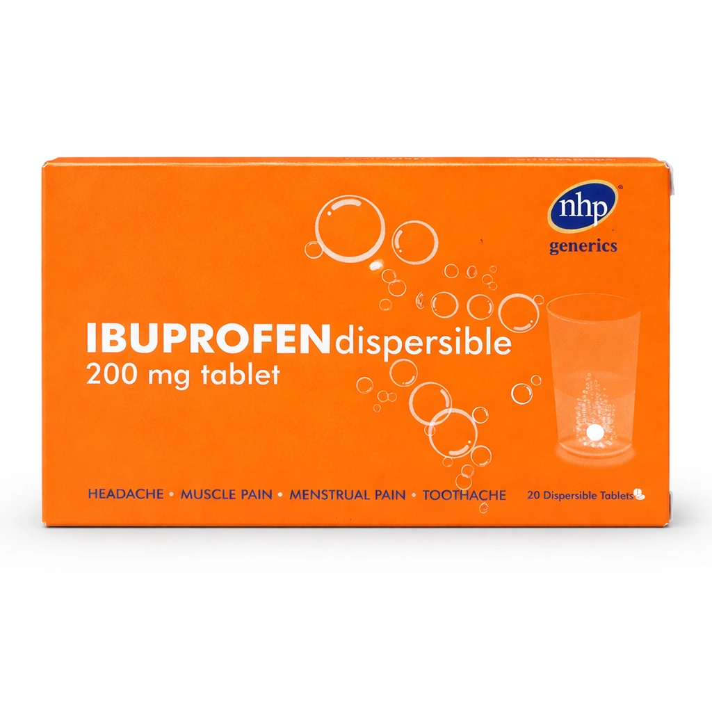 NHP Ibuprofen Dispersible Tablets 200 mg x 20 Tablets