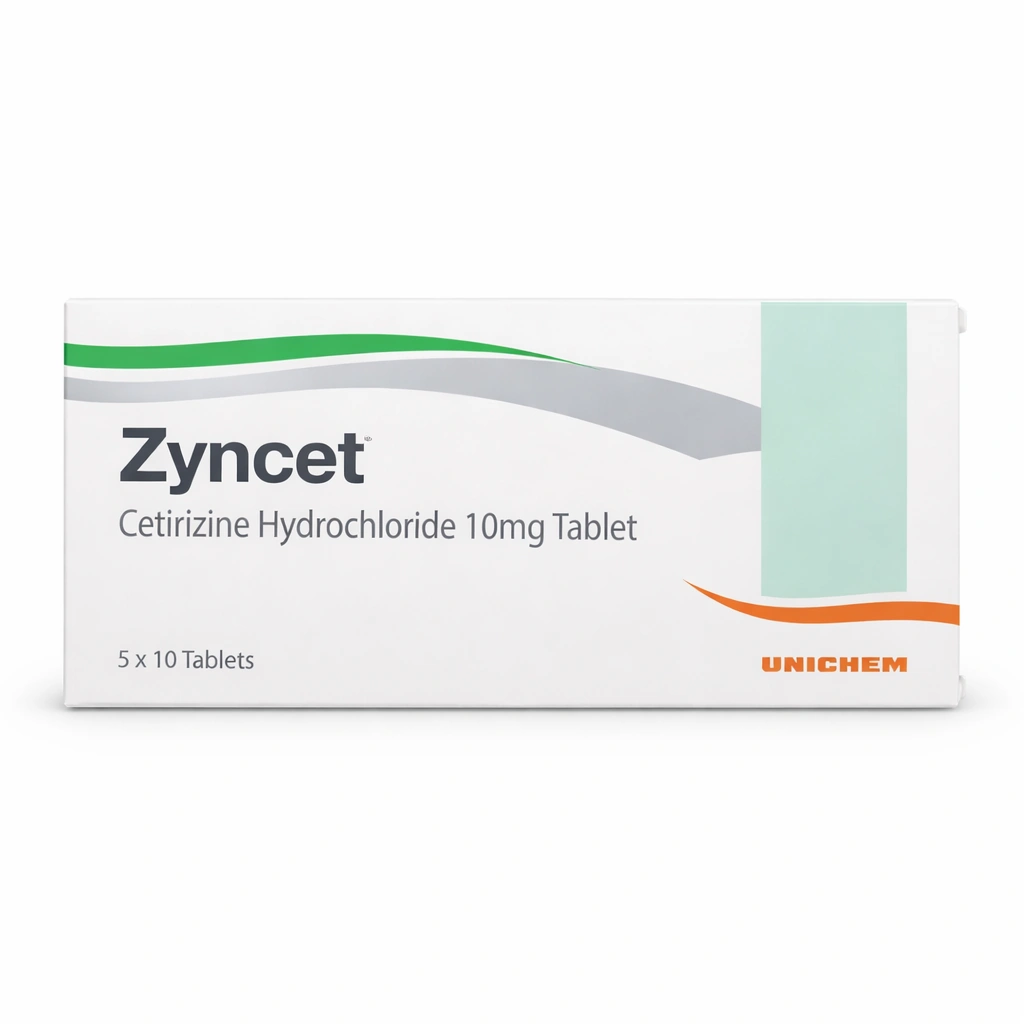 Zyncet Cetirizine Hydrochloride Film-Coated Tablets 10 mg x 50 Tablets