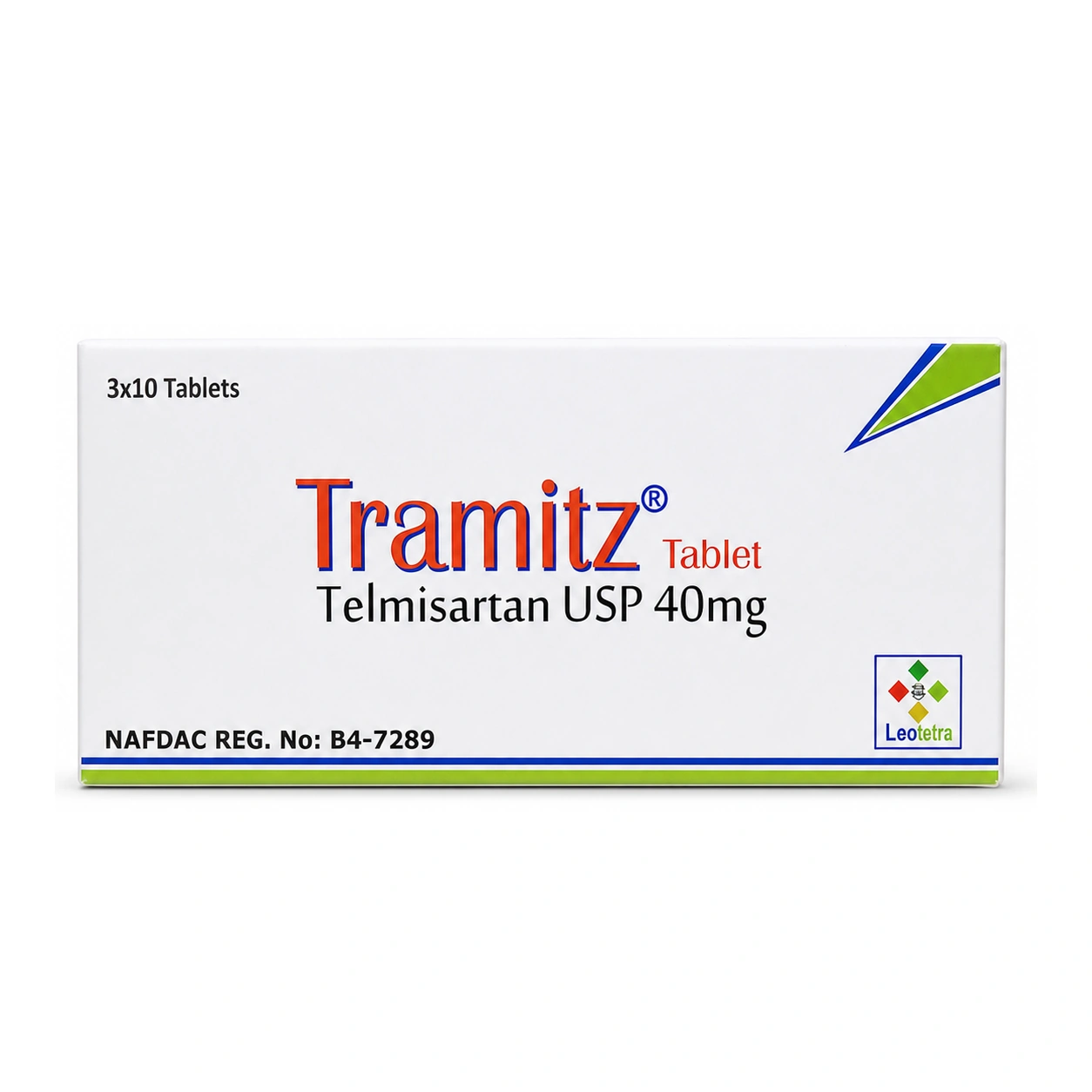 Tramitz Telmisartan USP 40 mg Film-Coated Tablets x 30 Tablets
