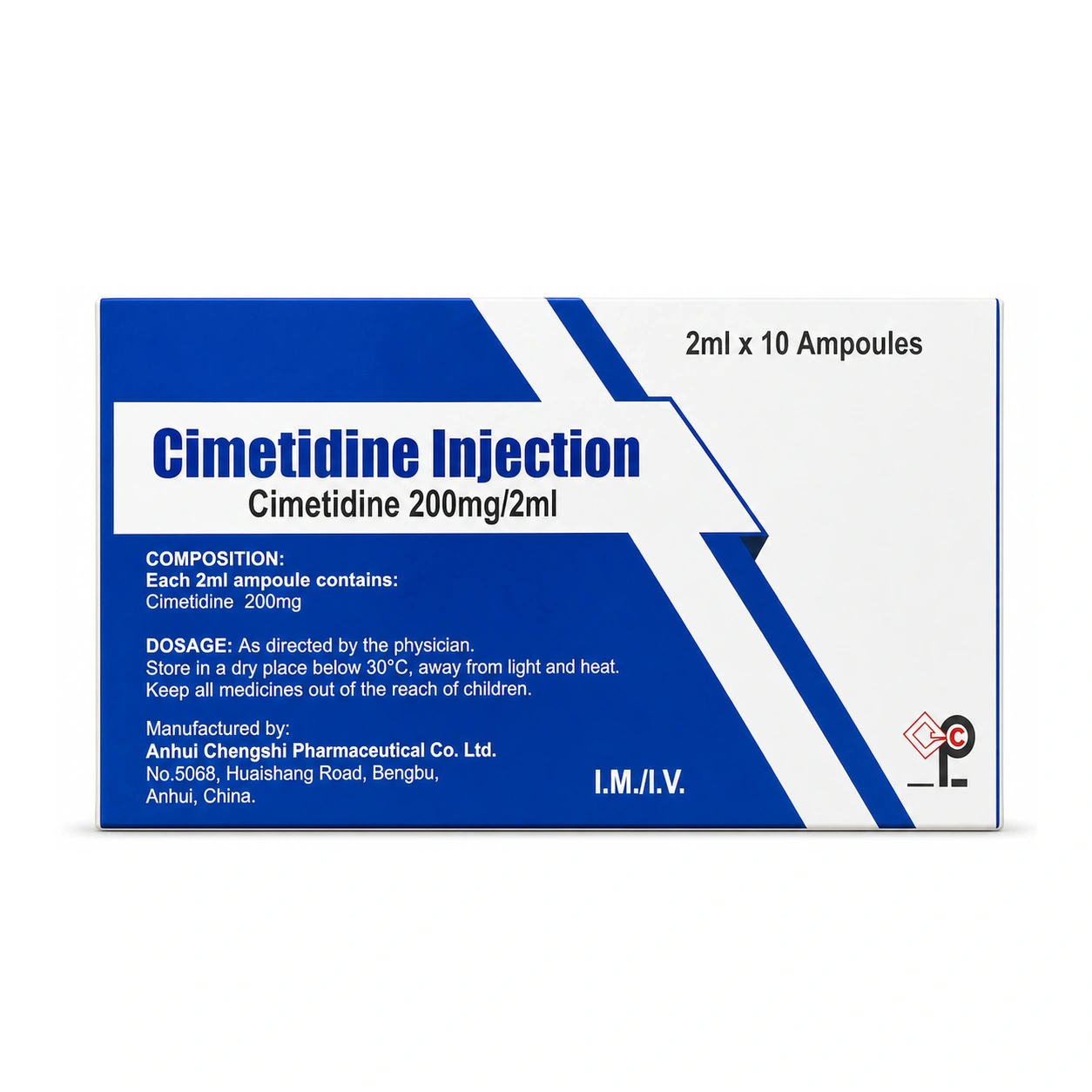 Cimetidine Injection 200 mg/2 ml x 10 ampoules