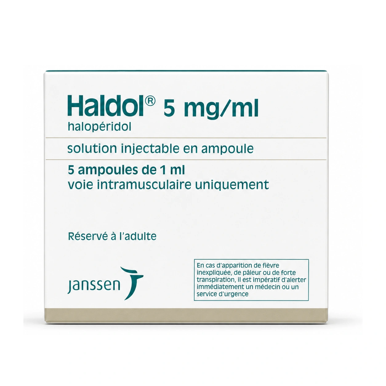 Haldol Haloperidol 5 mg/ml Solution for Injection x 5 ampoules (1 ml)
