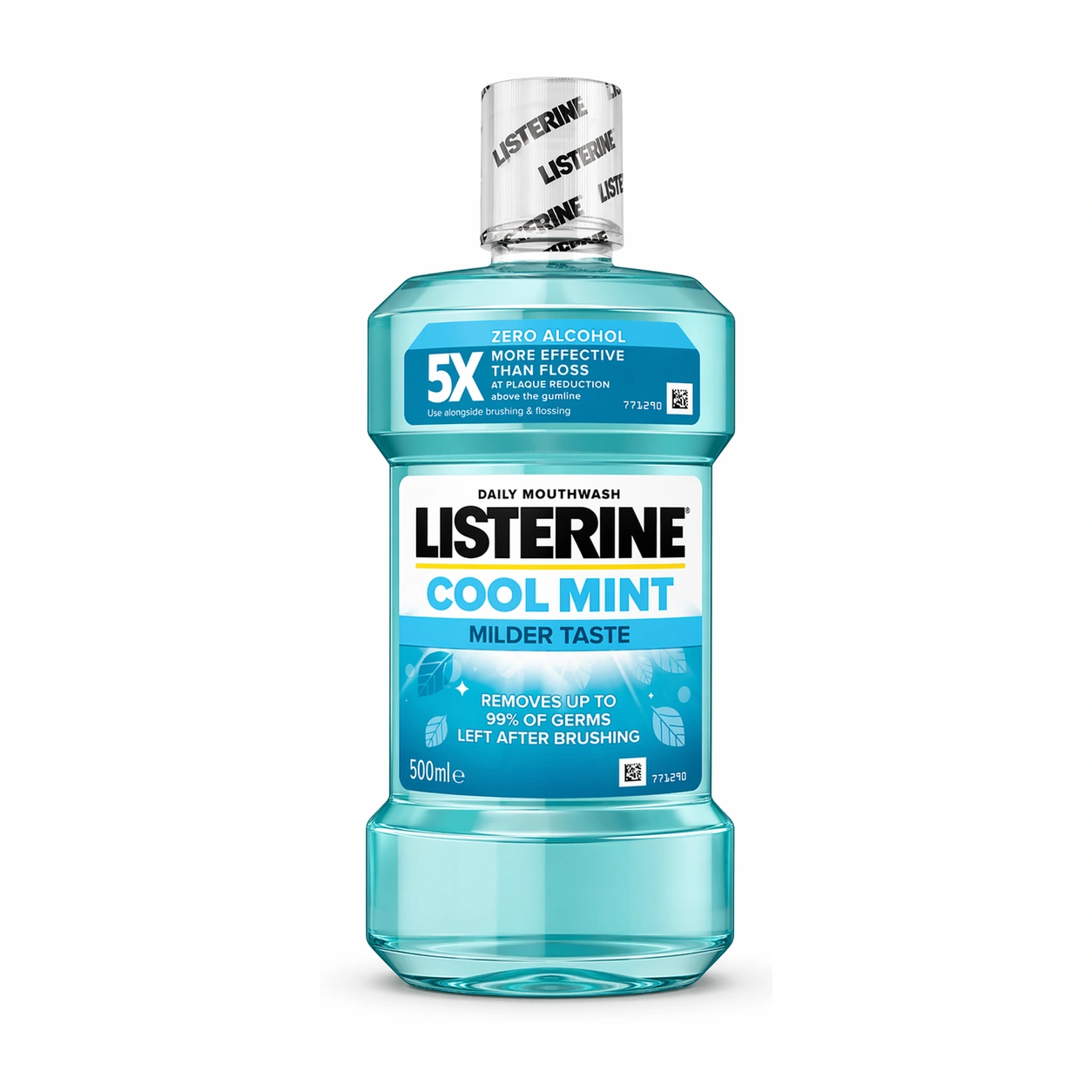 Listerine Cool Mint Milder Taste Alcohol-Free Mouthwash 500 ml