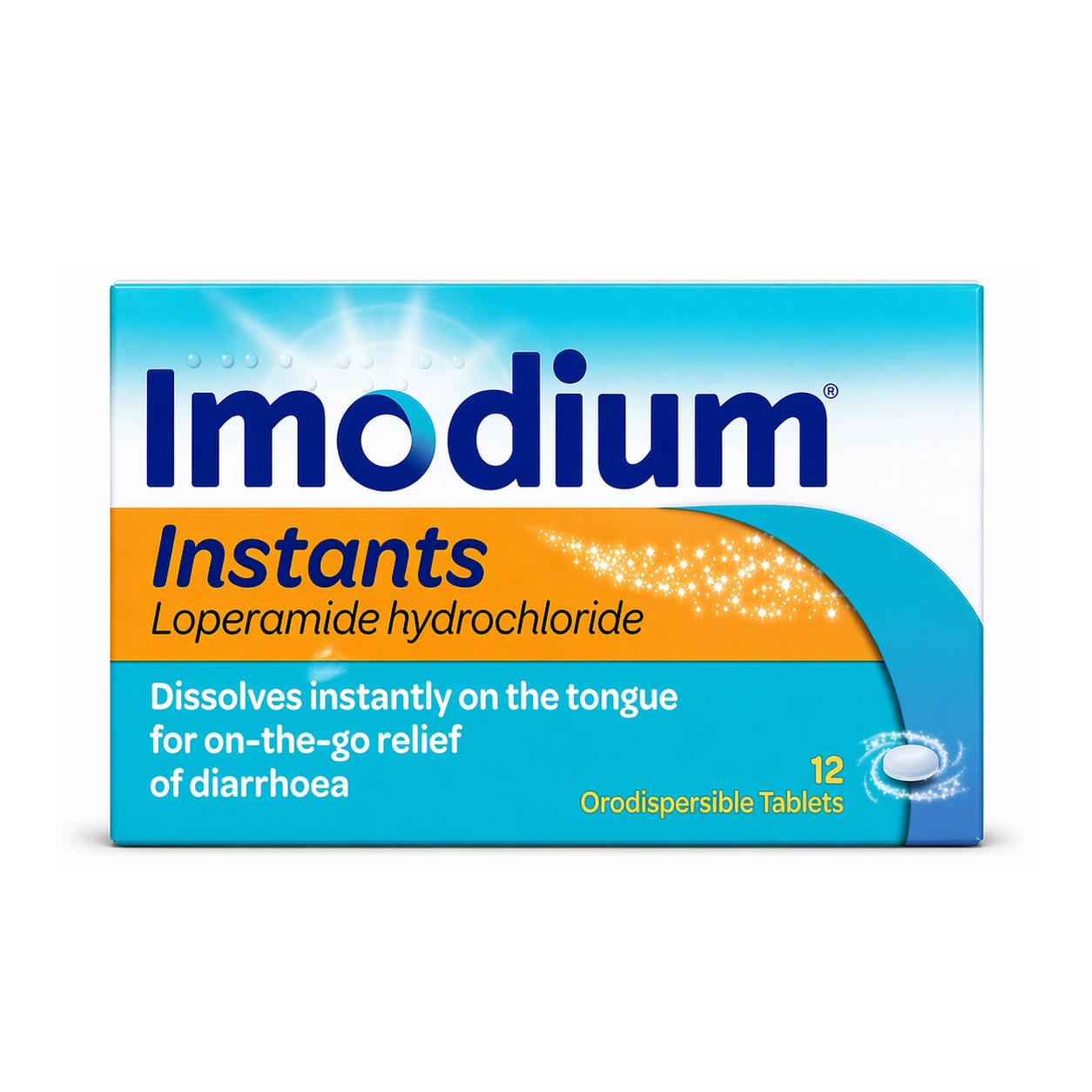 Imodium Instants Loperamide Hydrochloride 2 mg Orodispersible Tablets x 12 Tablets