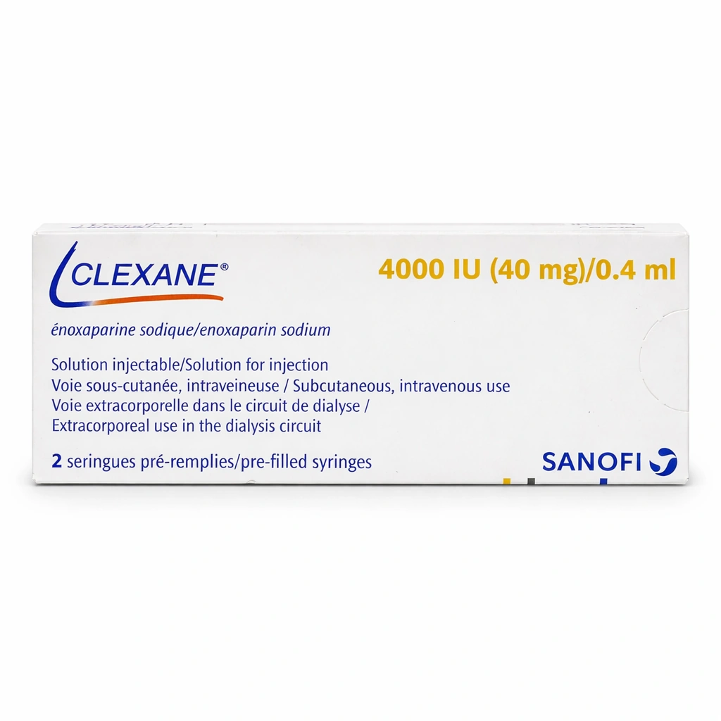 Clexane Enoxaparin Sodium 4000 IU (40 mg)/0.4 ml Solution for Injection x 2 Pre-filled Syringes