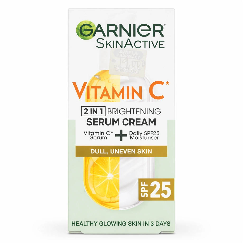 Garnier SkinActive Vitamin C 2 in 1 Brightening Serum Cream SPF 25 50 ml
