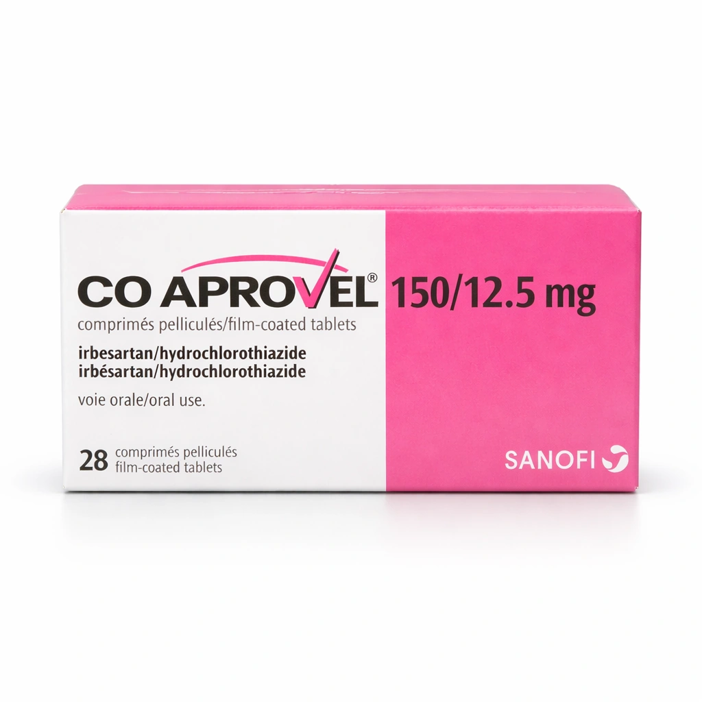 CoAprovel Irbesartan/Hydrochlorothiazide 150 mg/12.5 mg Film-Coated Tablets x 28 Tablets