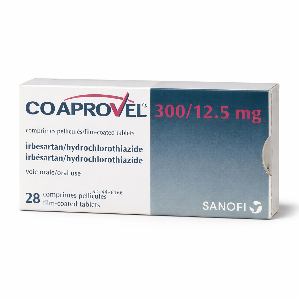 CoAprovel Irbesartan/Hydrochlorothiazide 300 mg/12.5 mg Film-Coated Tablets x 28 Tablets