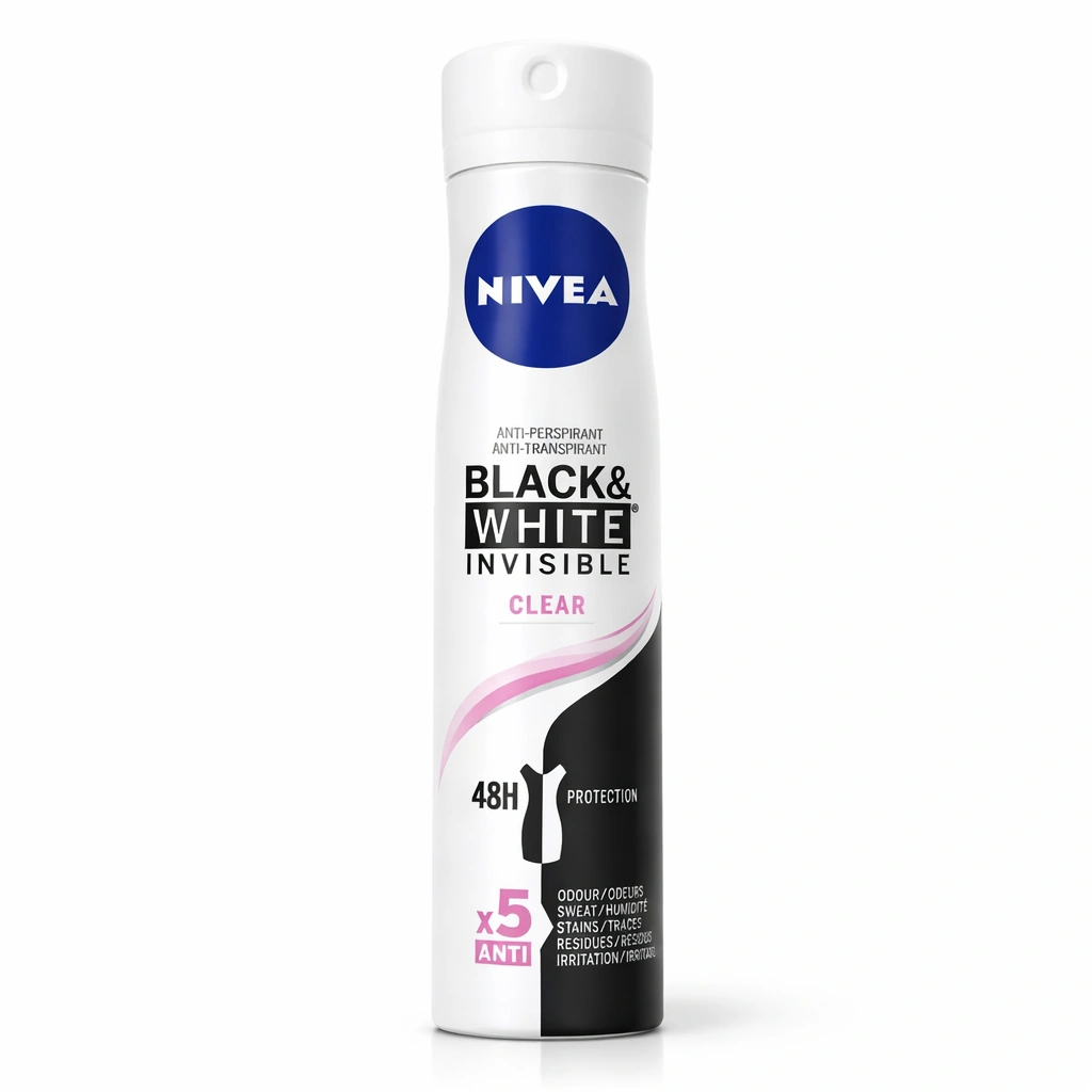 NIVEA Black & White Invisible Clear Anti-Perspirant Deodorant Spray 200 ml