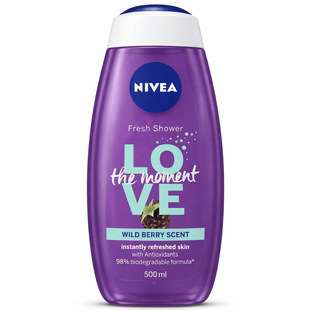 NIVEA Fresh Powerfruit Fresh Shower Gel Wild Berry Scent 500 ml