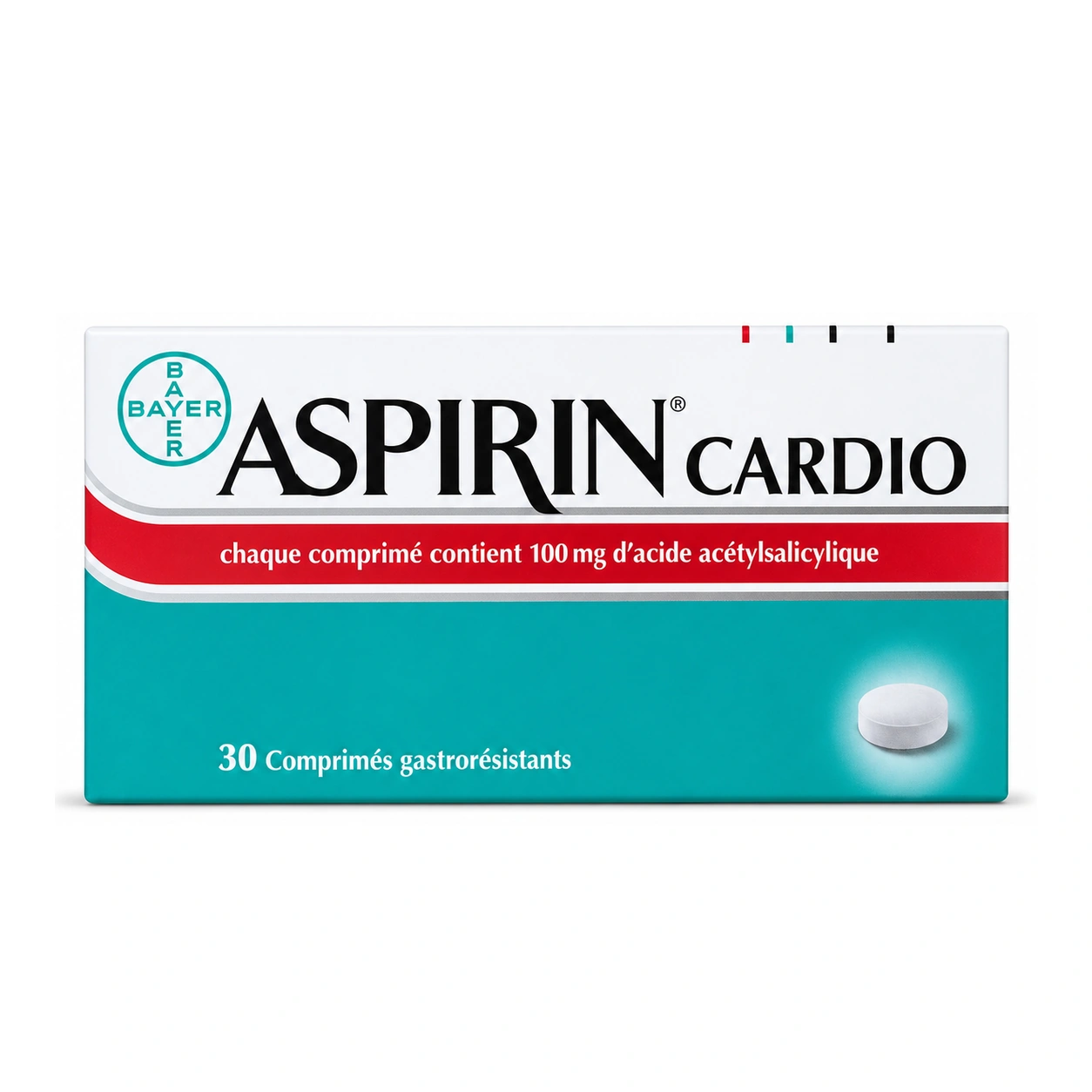 Aspirin Cardio Acetylsalicylic Acid 100 mg Gastro-Resistant Tablets x 30 Tablets