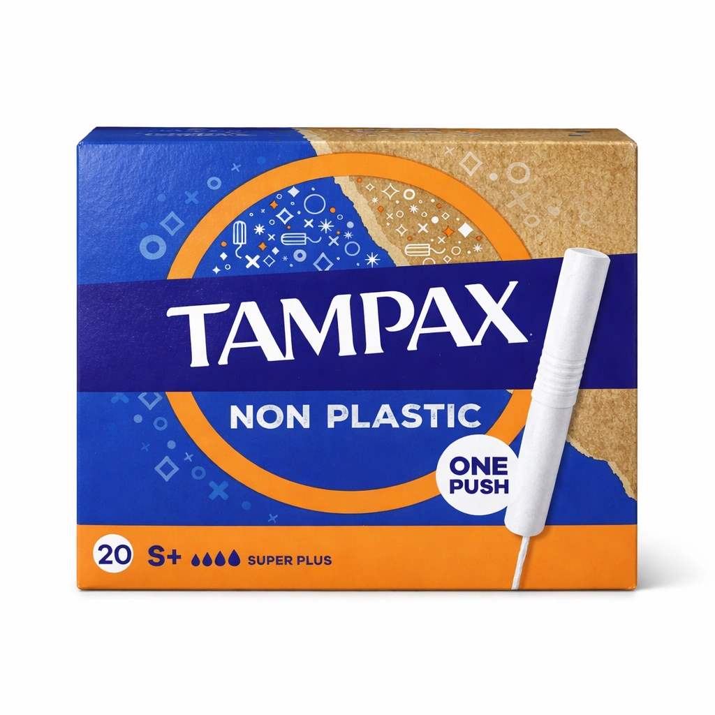 Tampax Cardboard Super Plus Applicator Tampons x 20 Tampons
